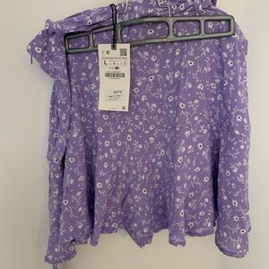 Zara Purple Floral Skort - with tags